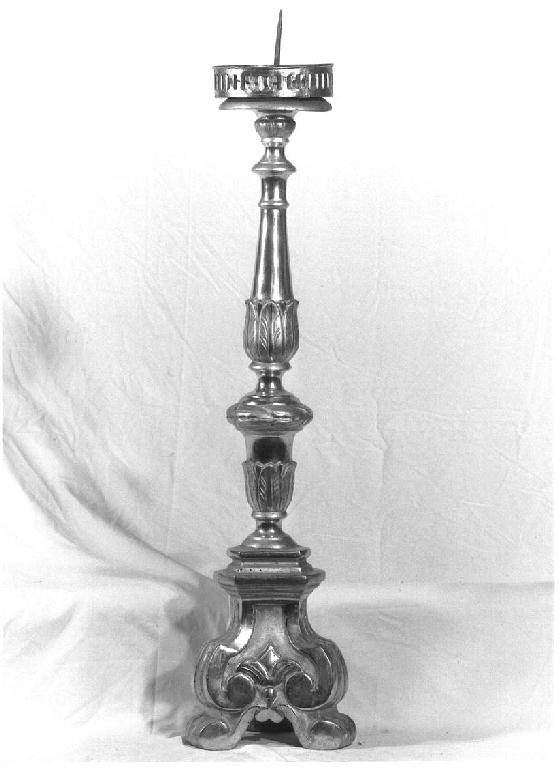 candeliere, serie - manifattura parmense (fine/inizio secc. XVIII/ XIX)