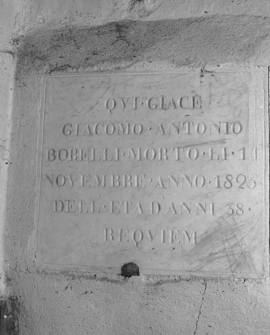 lapide tombale - ambito parmense (sec. XIX)