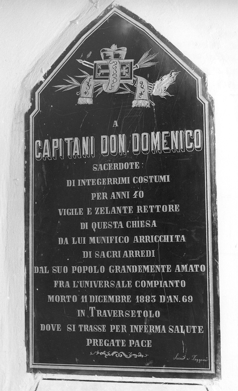 lapide tombale - bottega Leoni e Pezzani (sec. XIX)