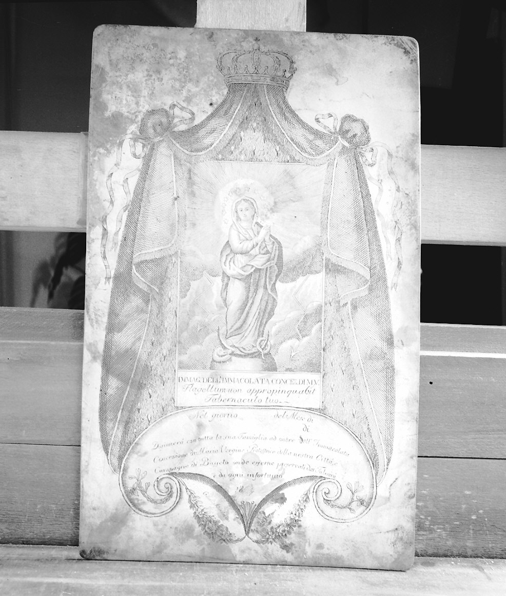 Immacolata Concezione (lastra) di Silvestri Guglielmo (sec. XIX)