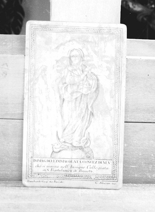Immacolata Concezione (lastra) di Silvestri Guglielmo (sec. XIX)