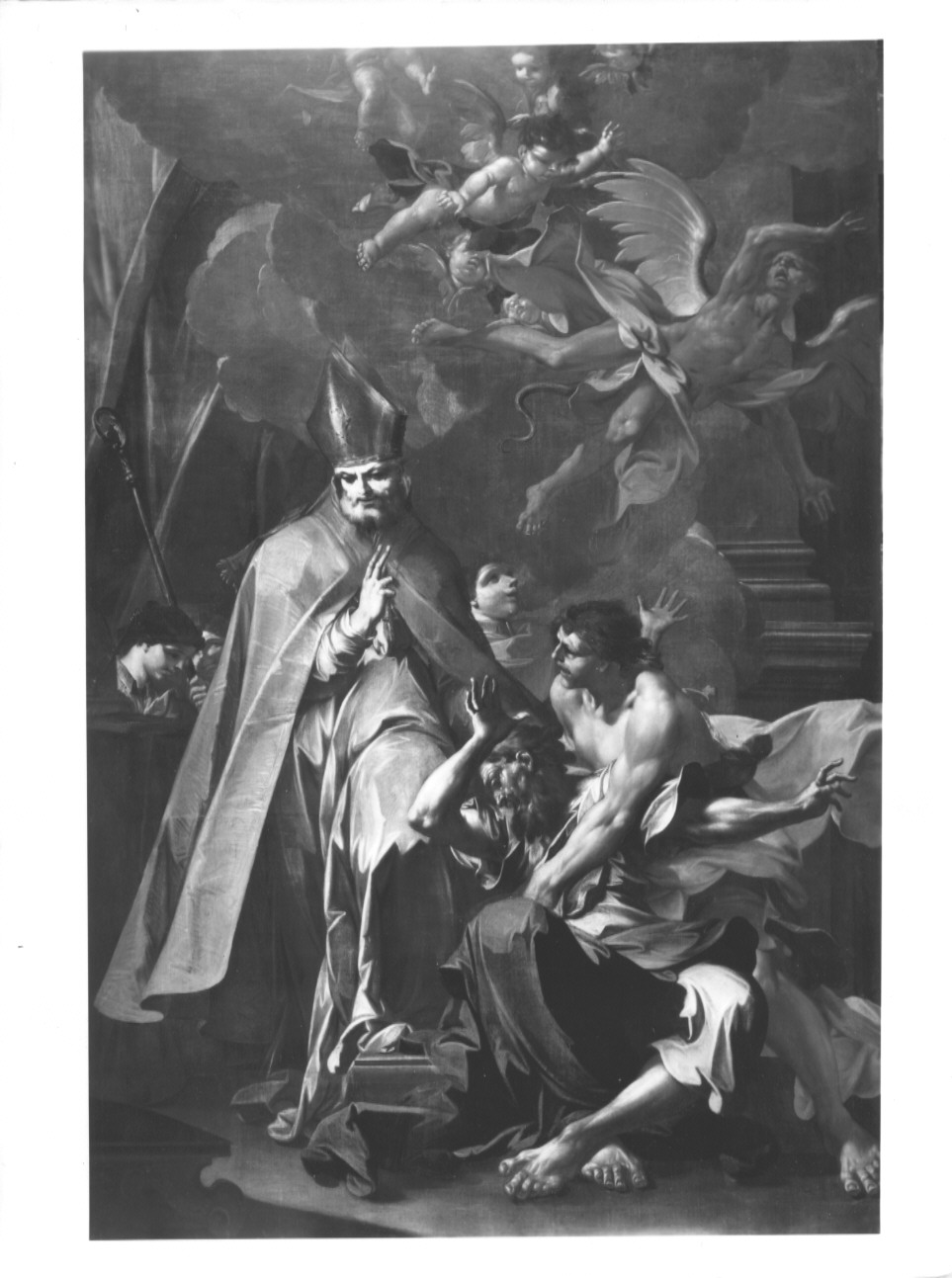 Sant'Ubaldo guarisce un infermo (dipinto) di Galeotti Sebastiano (sec. XVIII)