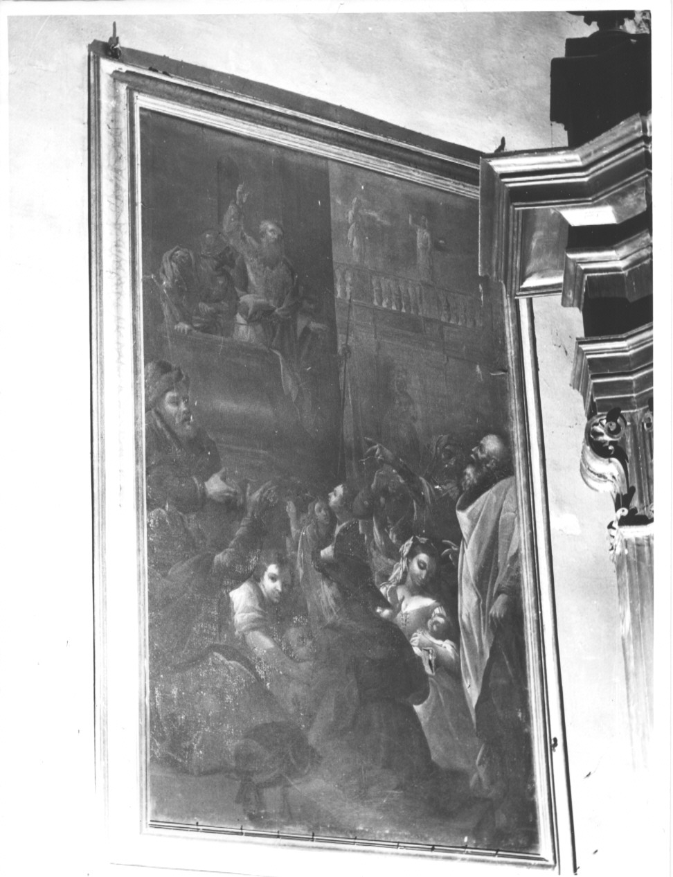 SAN PAOLO PREDICA NELL'AEROPAGO (dipinto) di Boselli Felice (seconda metà sec. XVII)