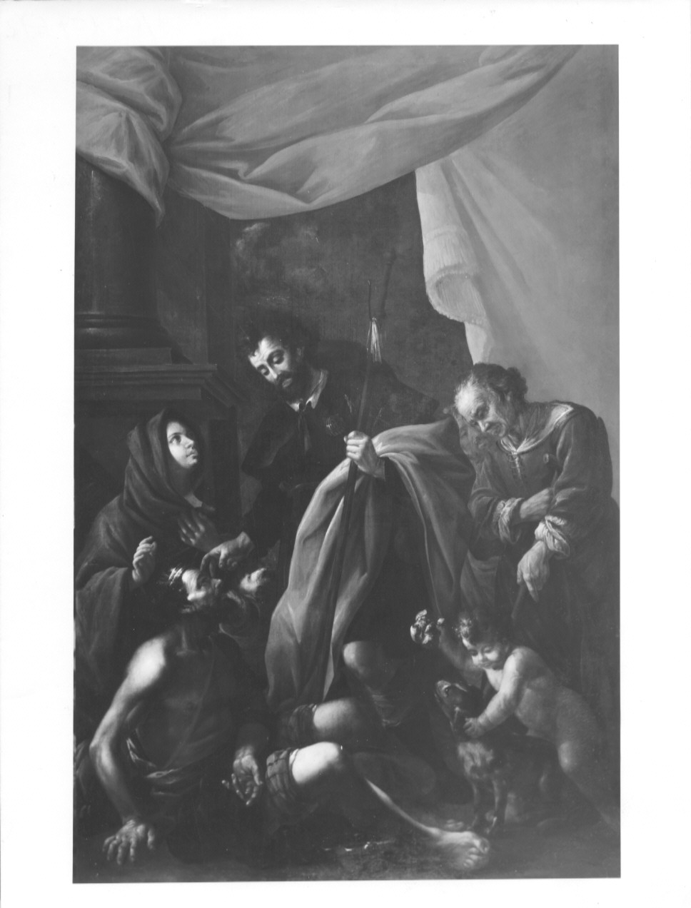 San Rocco guarisce un cieco (dipinto) di Boselli Felice (seconda metà sec. XVII)