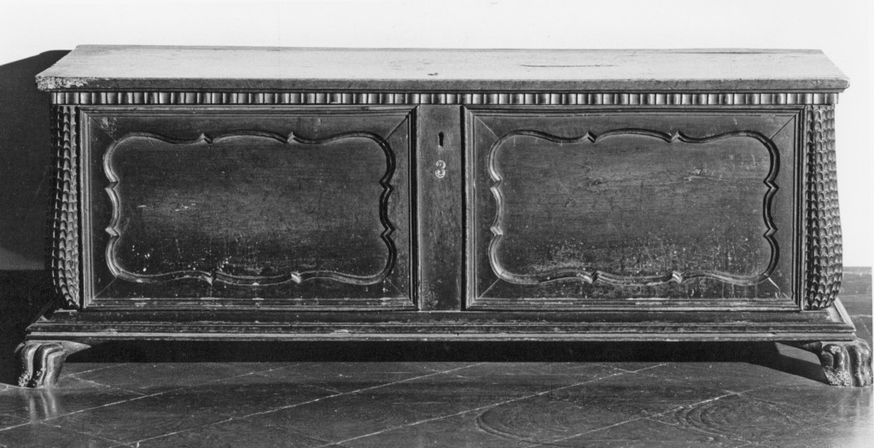 cassapanca - manifattura emiliana (fine sec. XIX)