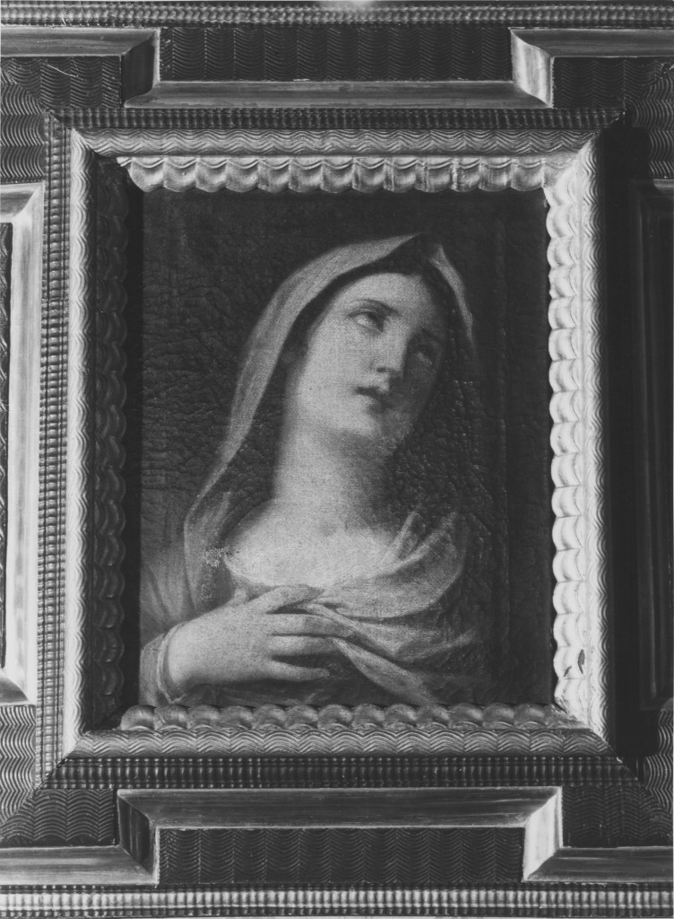 Madonna in contemplazione (dipinto) di Reni Guido (cerchia) (seconda metà sec. XVII)