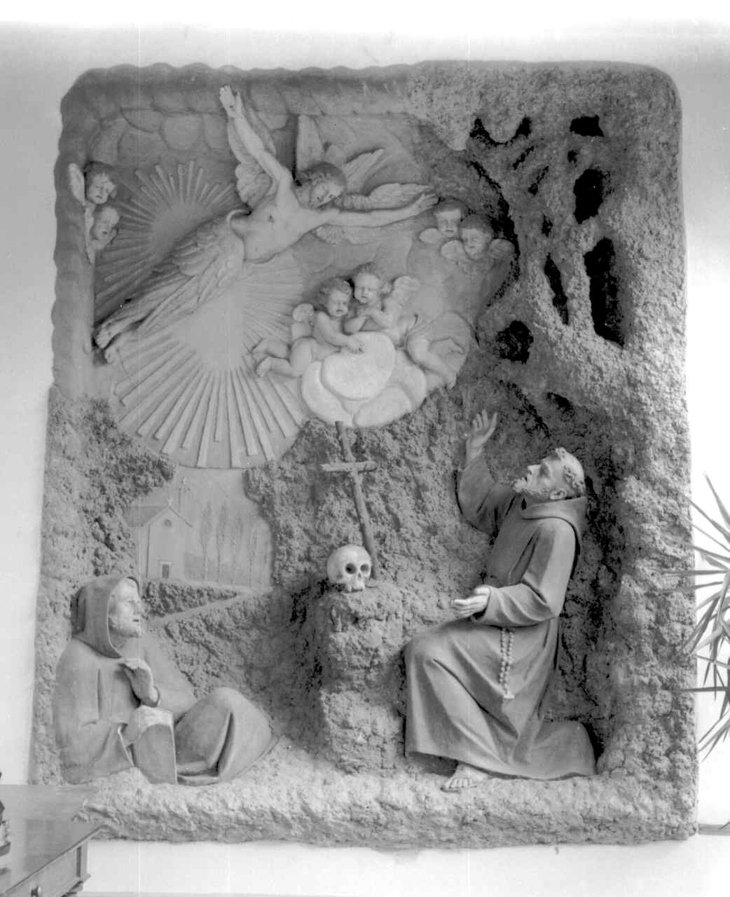 San Francesco d'Assisi riceve le stimmate (gruppo scultoreo) di Brilla Antonio (seconda metà sec. XIX)