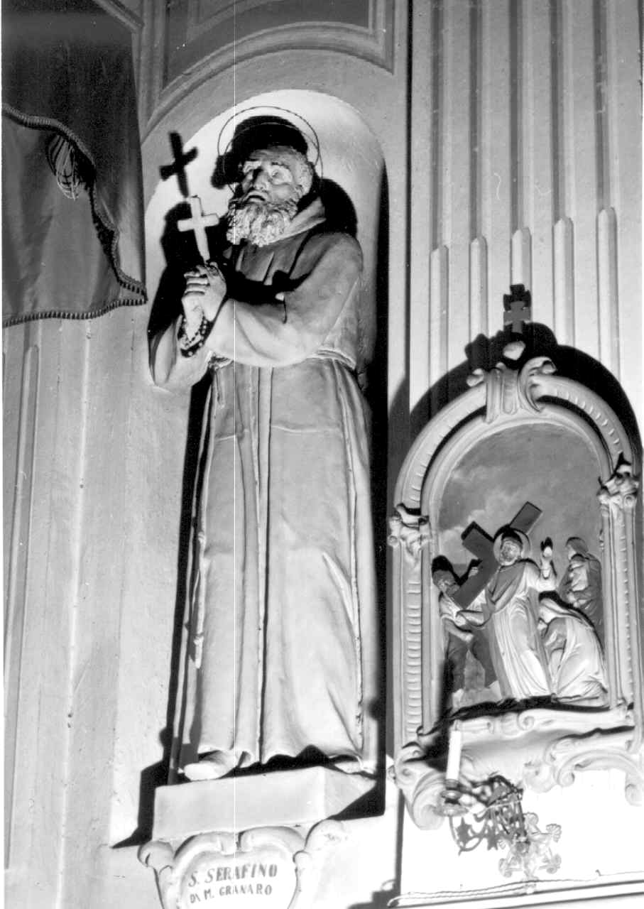 San Serafino da Montegranaro (statua) di Brilla Antonio (sec. XIX)