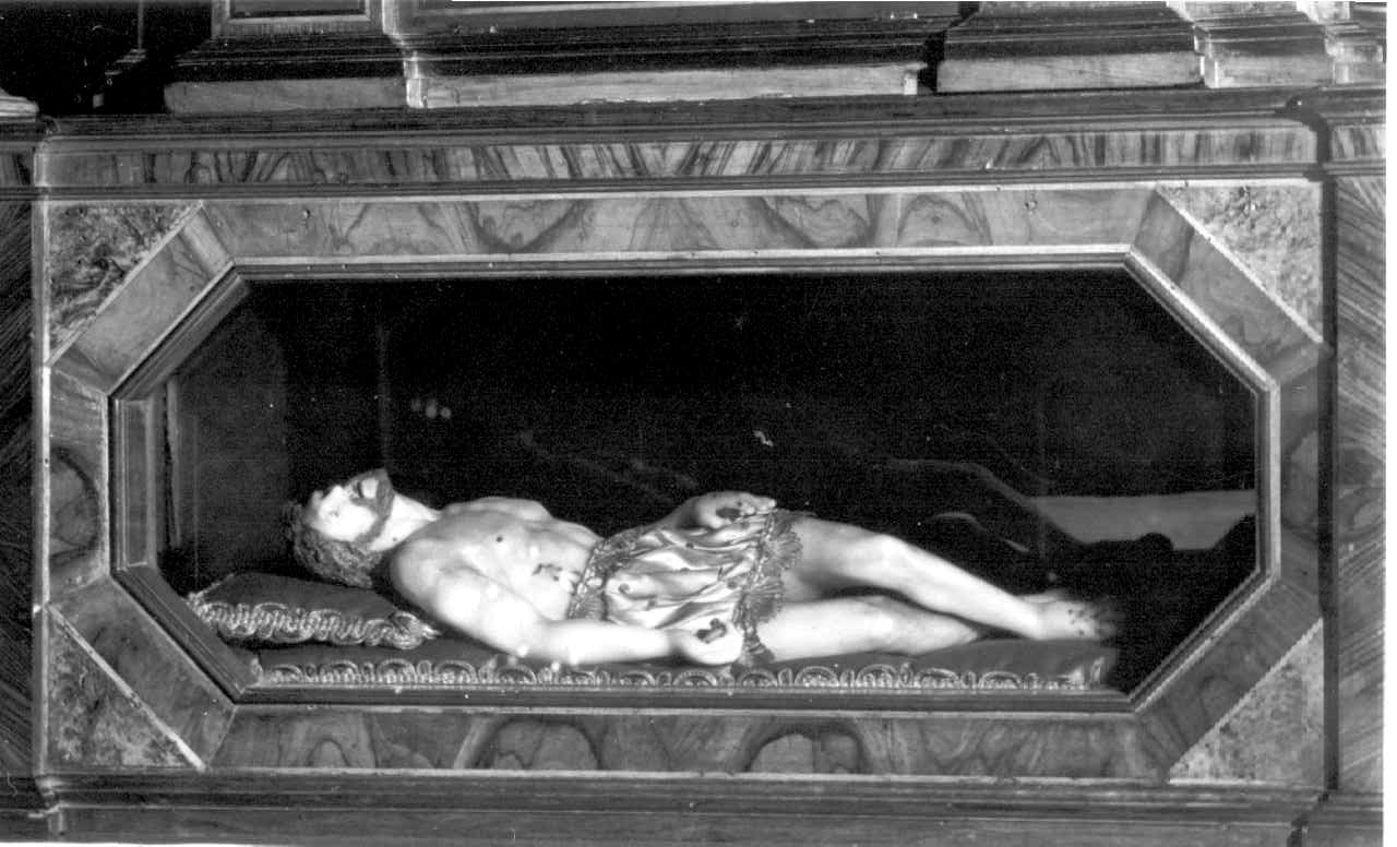 CRISTO MORTO (statua) di Sbravati Giuseppe (scuola) (fine/inizio secc. XVIII/ XIX)