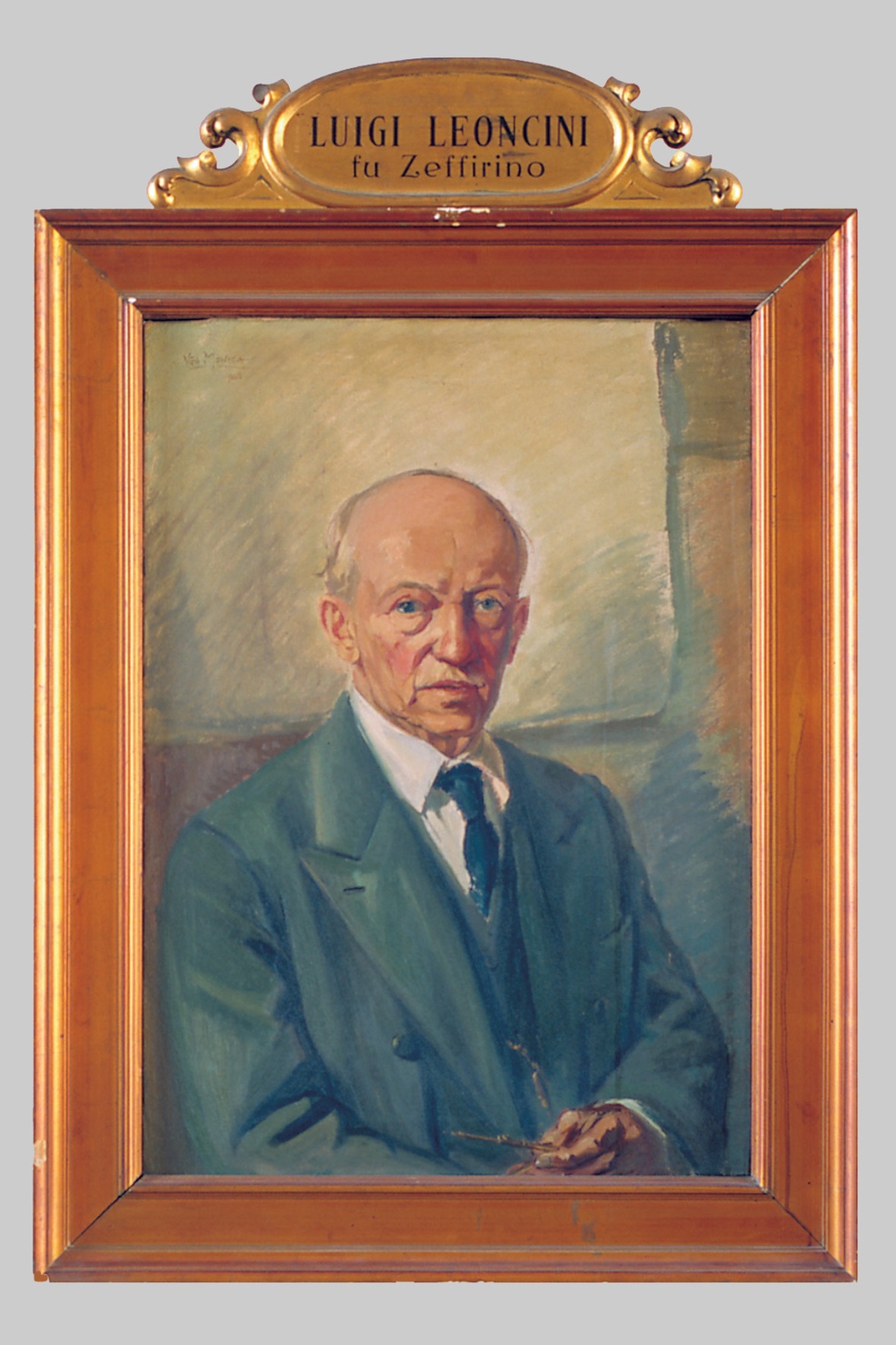 RITRATTO DI LUIGI LEONCINI (dipinto) di Monica Ugo (sec. XX)