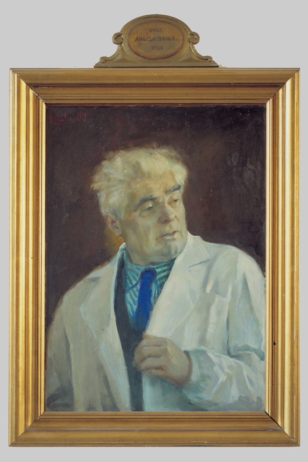 RITRATTO DI ANGELO BRAGA (dipinto) di Barilli Latino (sec. XX)