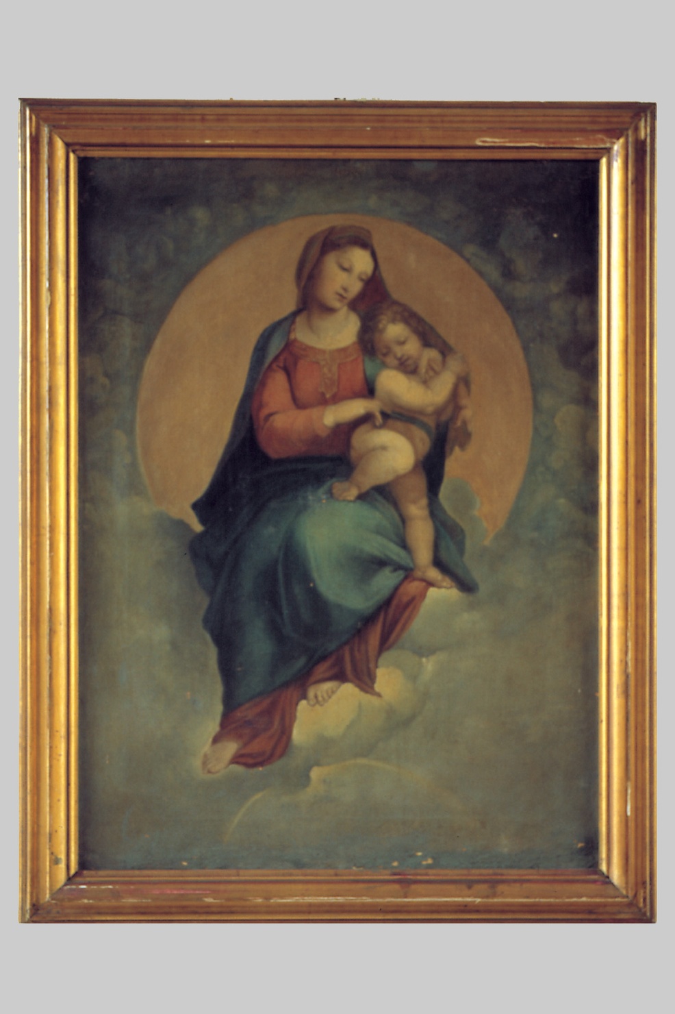 Madonna con Bambino (dipinto) di Scaramuzza Francesco (attribuito) (sec. XIX)