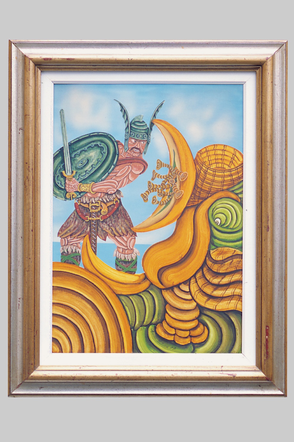 GUERRIERO (dipinto) di Lattuca Rosario (sec. XX)