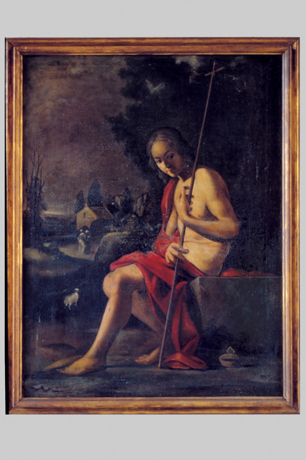 SAN GIOVANNI BATTISTA NEL DESERTO (dipinto) - ambito parmense (sec. XVIII)