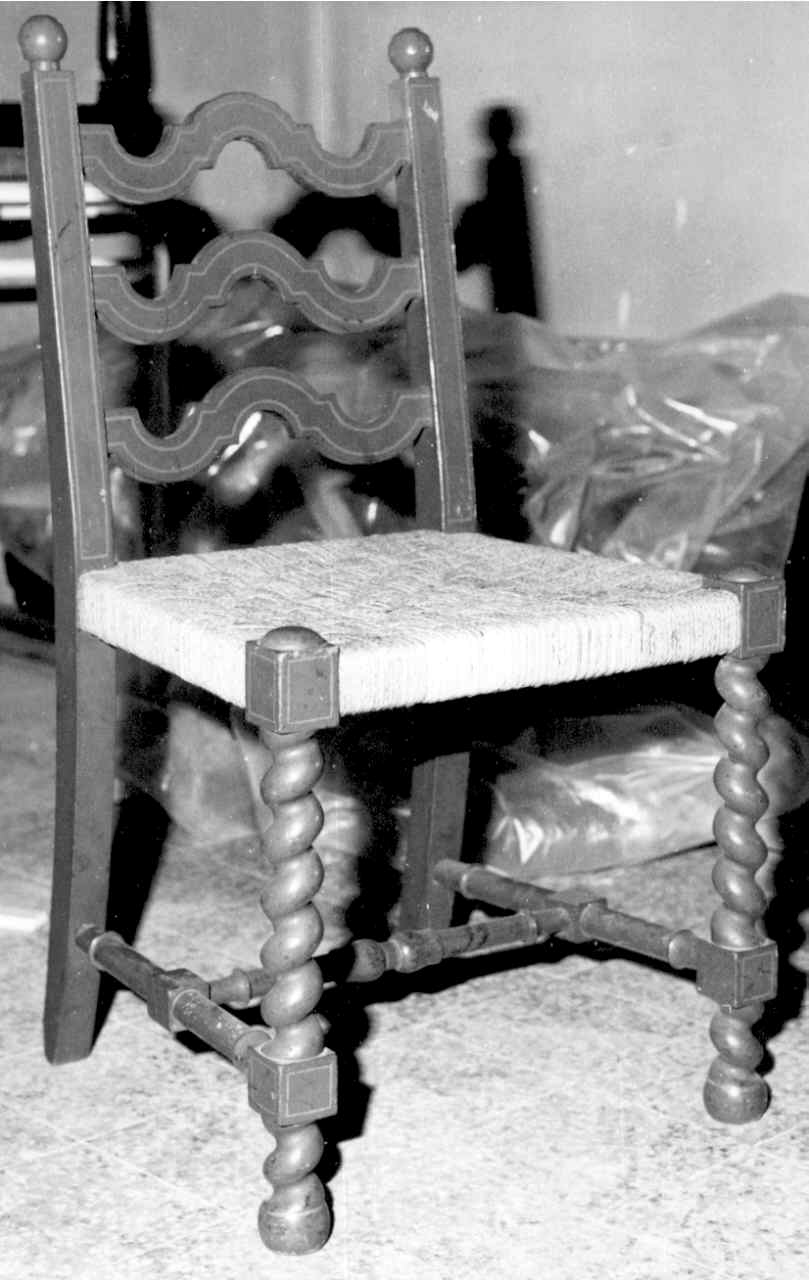 sedia - ambito tunisino (prima metà sec. XX)