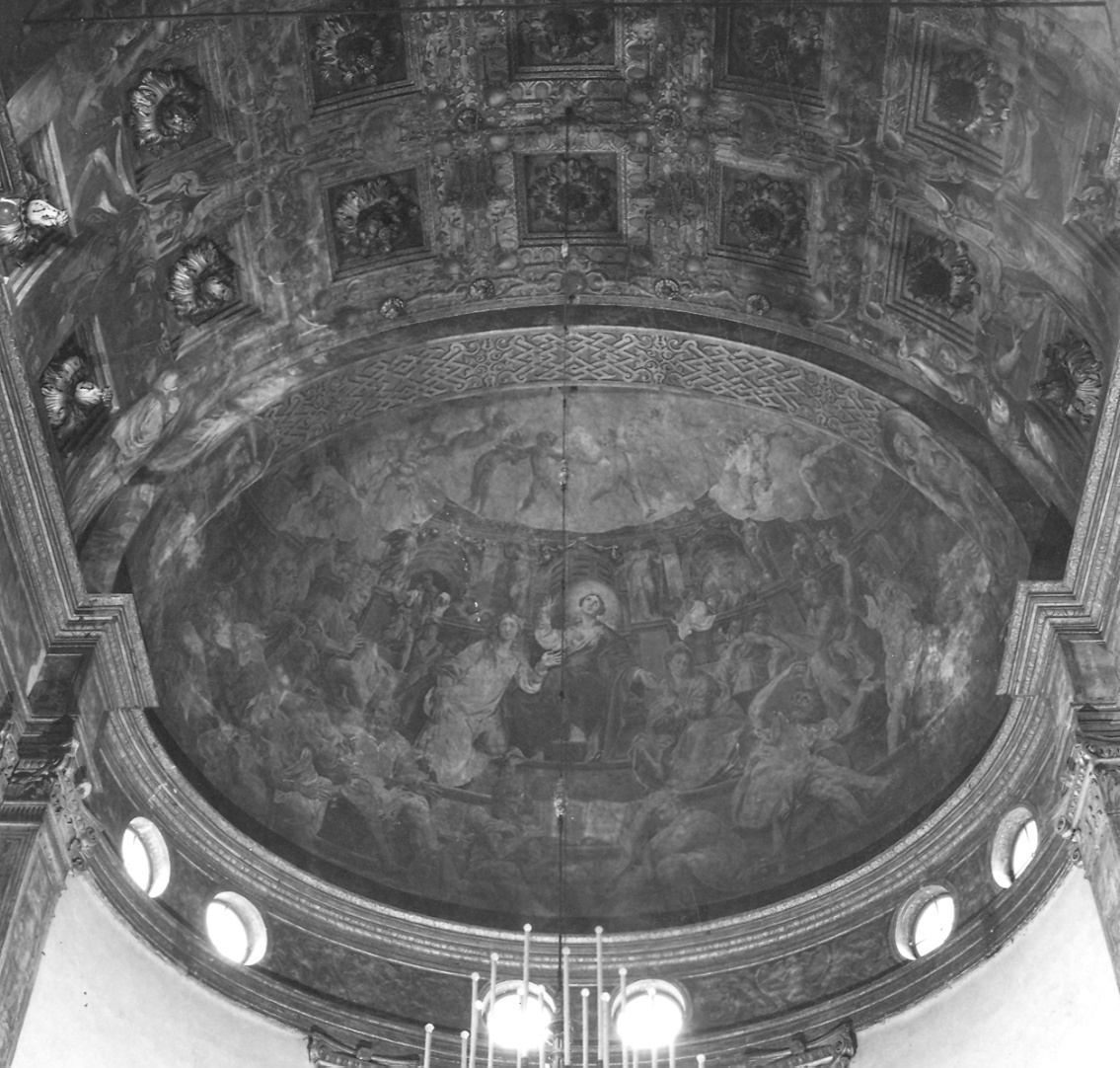 Pentecoste (decorazione pittorica) di Mazzola Bedoli Girolamo (sec. XVI)