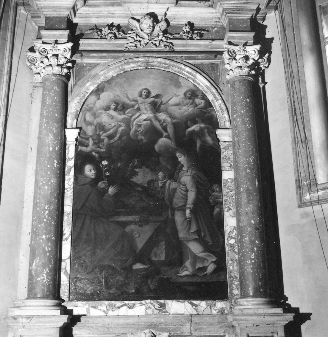 resurrezione di Cristo (dipinto) di Mazzola Bedoli Alessandro (sec. XVII)