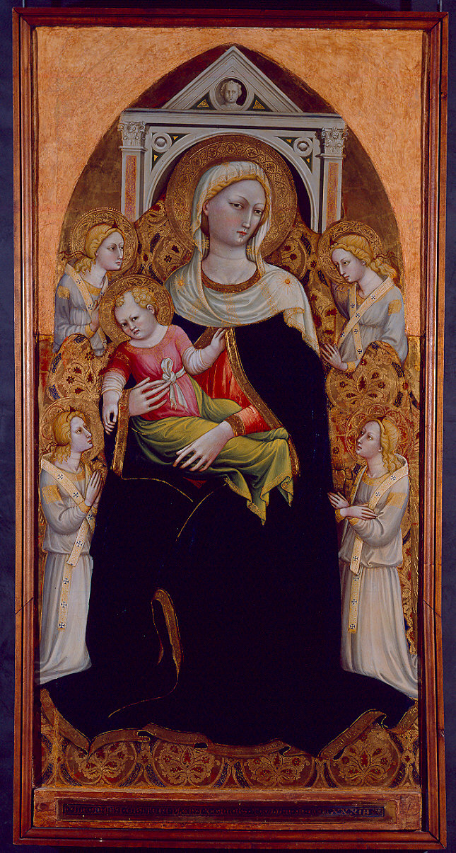 Madonna col Bambino in trono e quattro angeli (dipinto) di Bicci di Lorenzo (sec. XV)