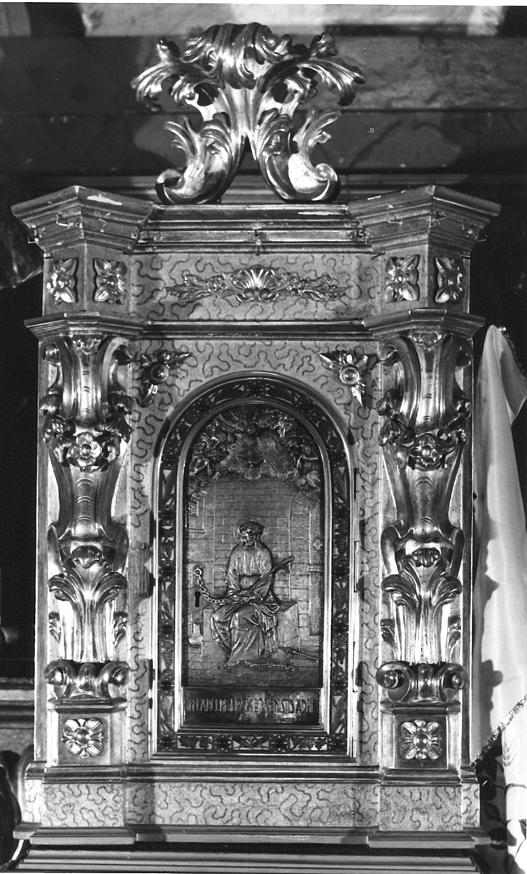 sportello di tabernacolo, elemento d'insieme - ambito parmense (prima metà sec. XX)