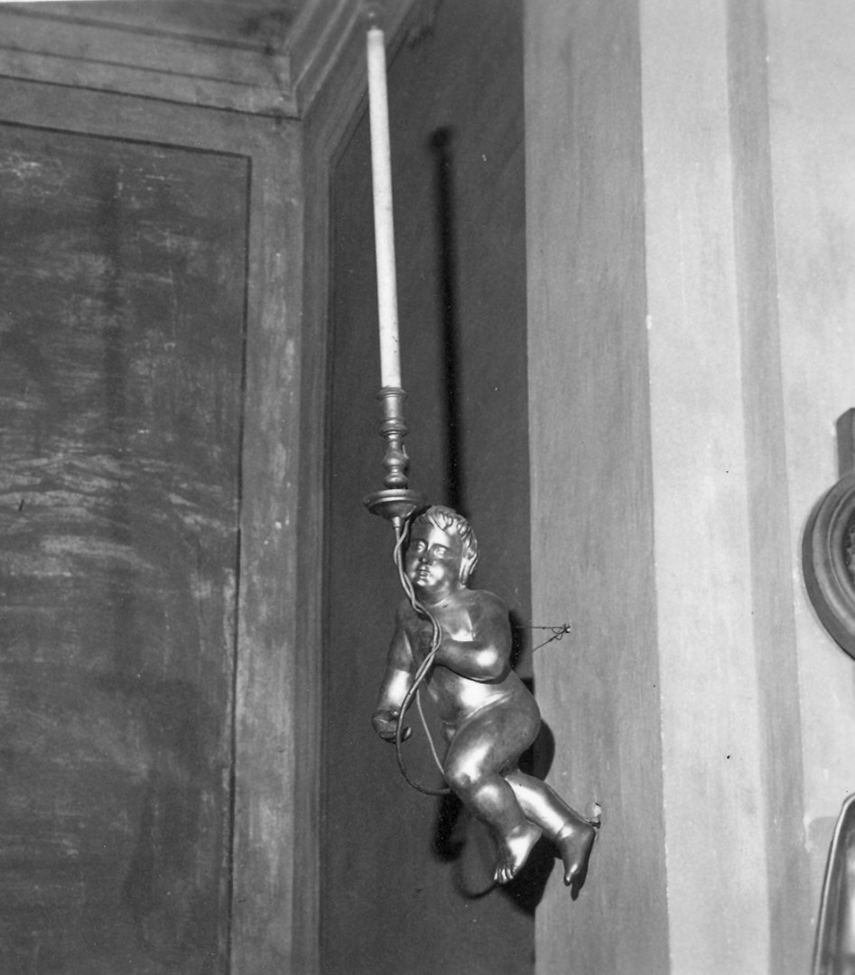 candelabro - a statuetta, coppia - ambito parmense (sec. XVIII)