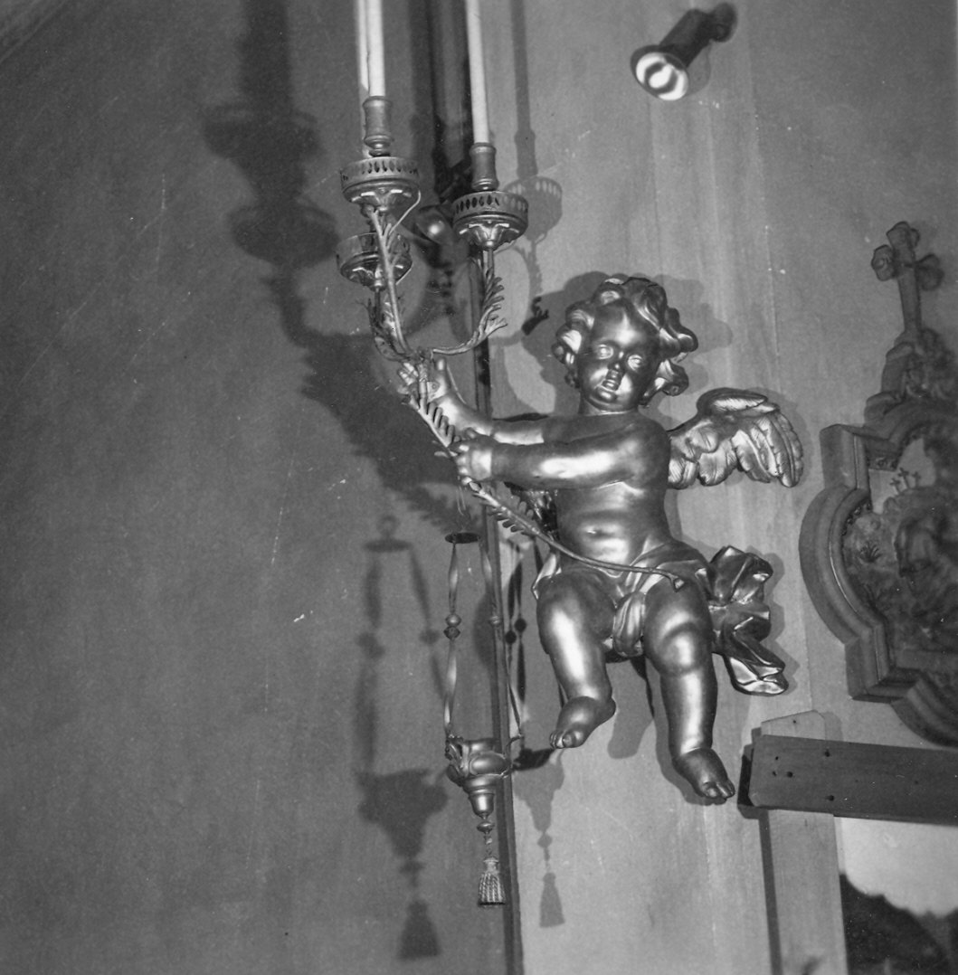 candelabro - a statuetta, coppia - ambito parmense (sec. XVIII)