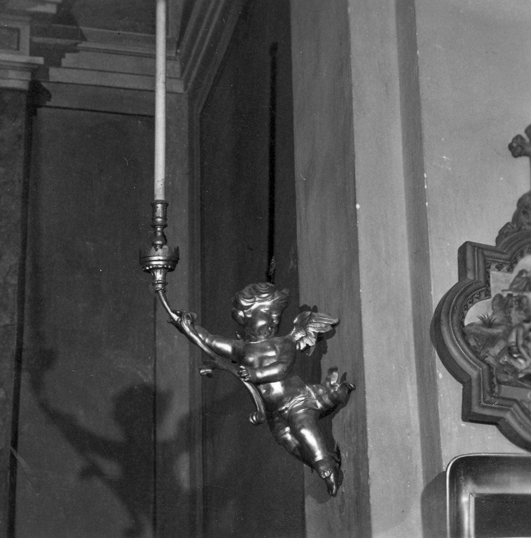 candelabro - a statuetta, coppia - ambito parmense (sec. XVIII)