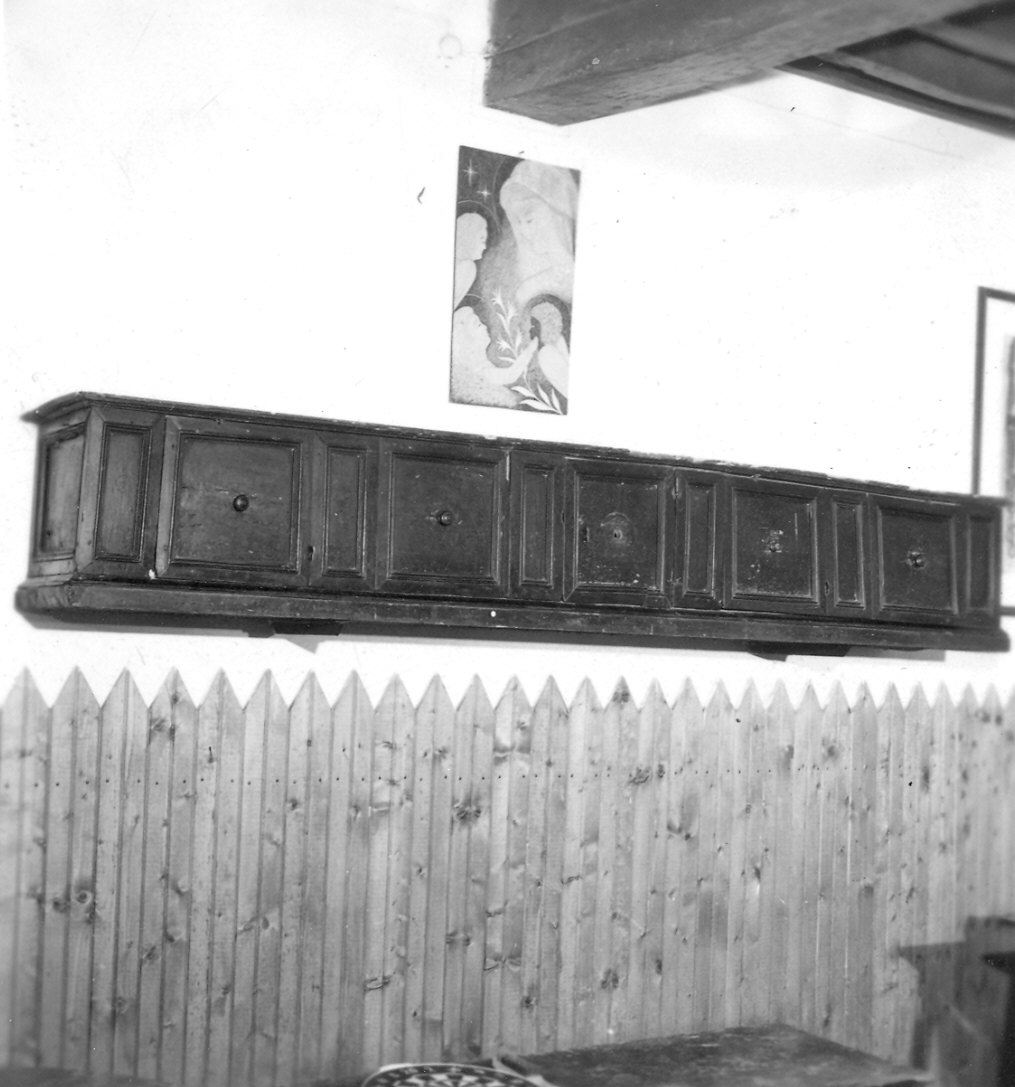 alzata di mobile, elemento d'insieme - ambito parmense (fine/inizio secc. XVII/ XVIII)