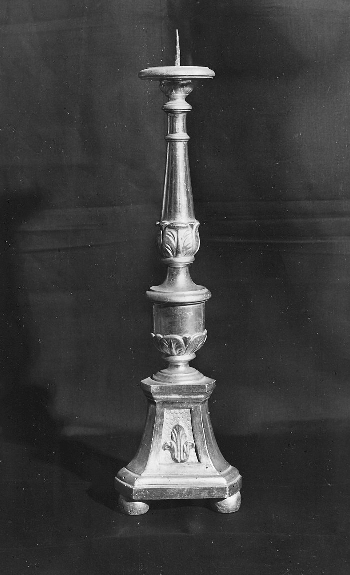 candeliere d'altare, serie - ambito parmense (seconda metà sec. XIX)