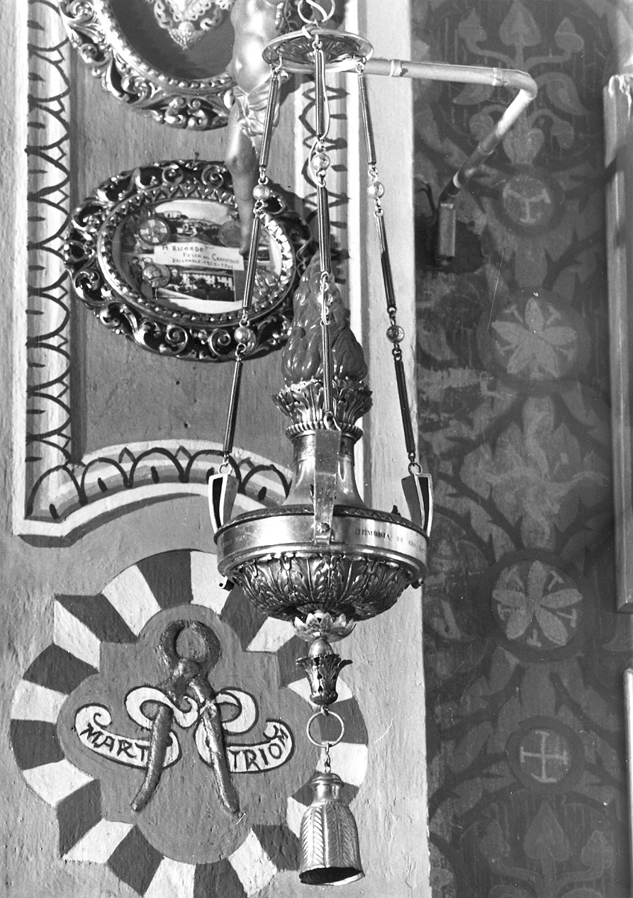 lampada pensile, coppia - ambito emiliano (?) (sec. XIX)