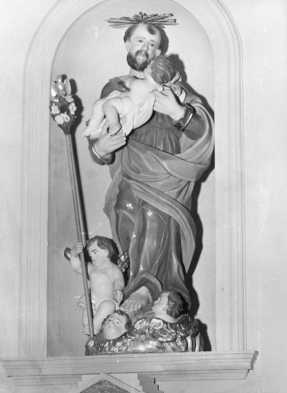 San Giuseppe e Gesù Bambino (statua) - ambito ligure (?) (sec. XVII)