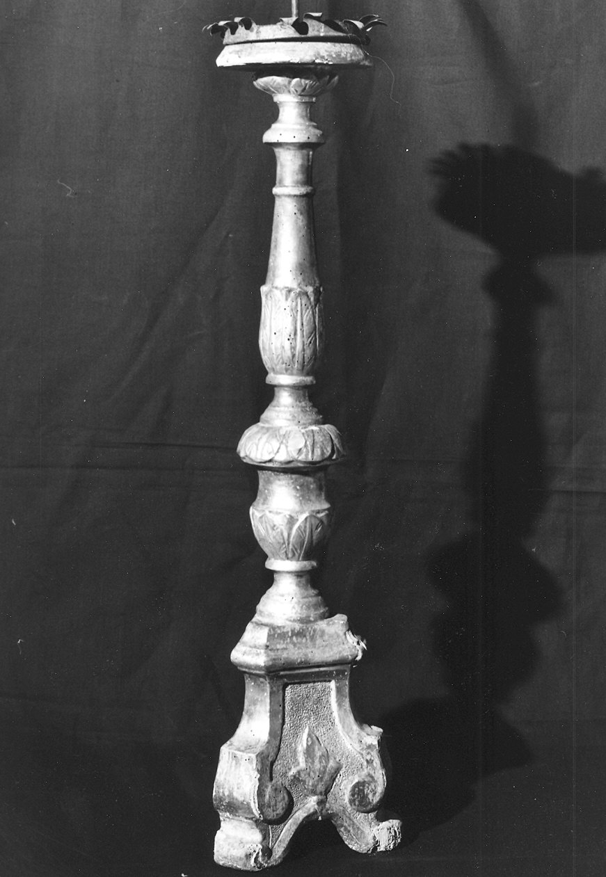 candeliere d'altare, serie - ambito parmense (secondo quarto sec. XIX)