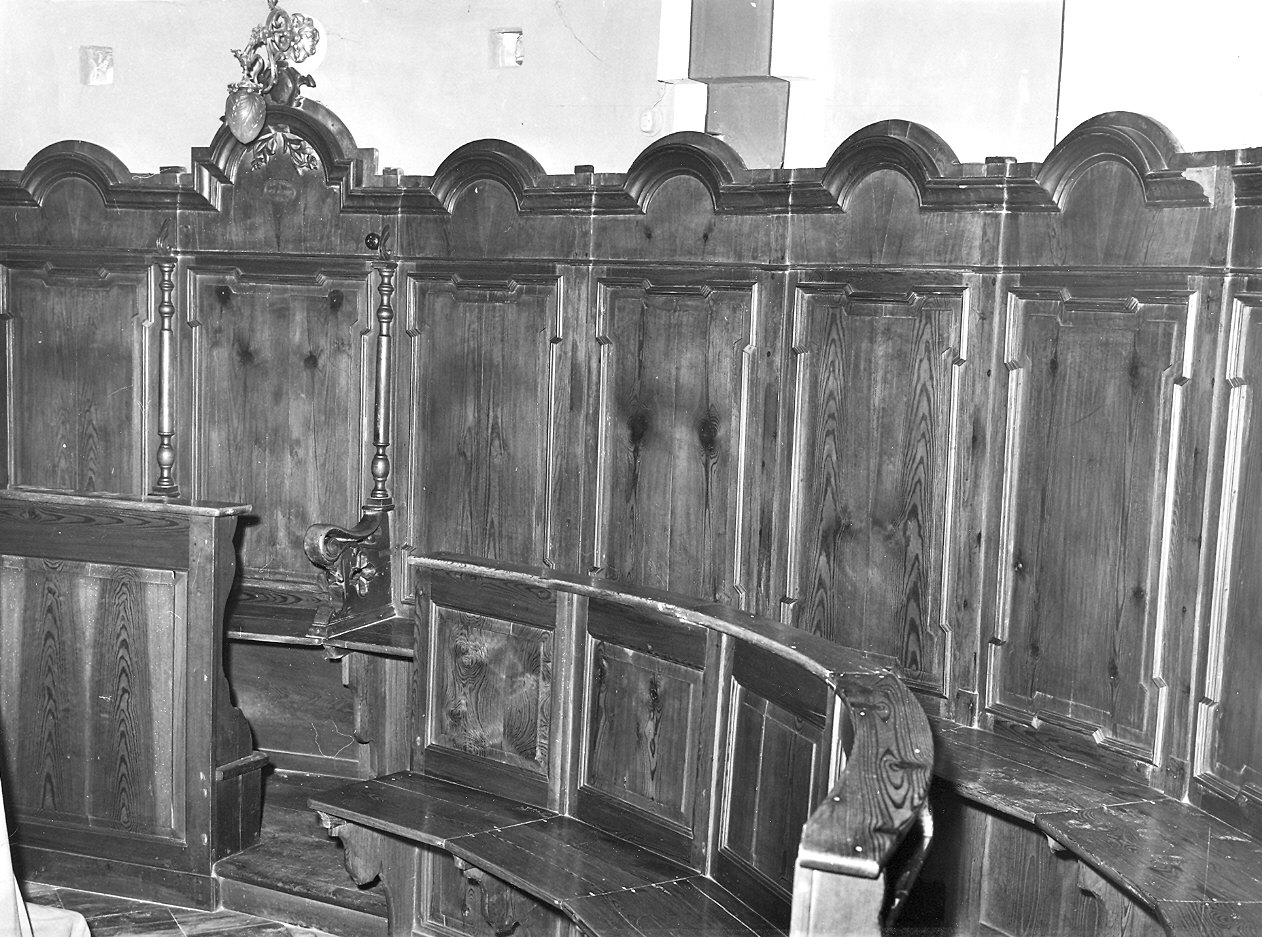 stalli del coro, insieme - ambito parmense (sec. XX)