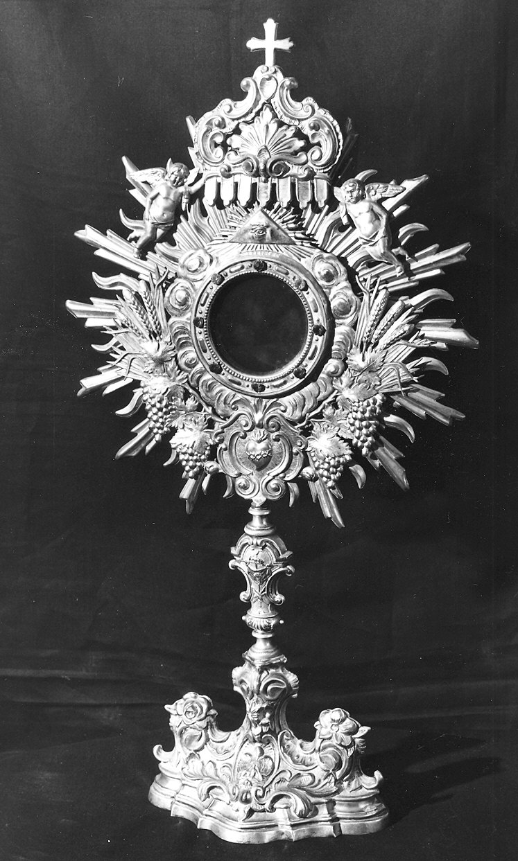 ostensorio - a raggiera - produzione Italia settentrionale (sec. XX)