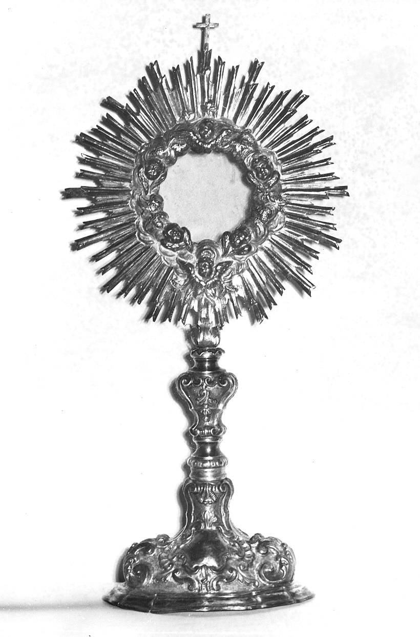 ostensorio - a raggiera - ambito parmense (sec. XVIII)