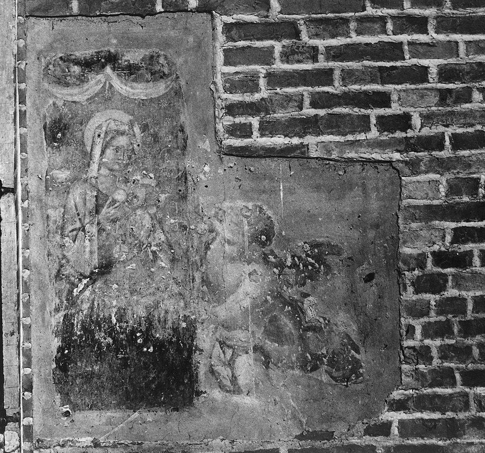 Madonna del Latte (dipinto) - ambito lombardo, ambito piacentino (?) (metà sec. XV, sec. XVII)