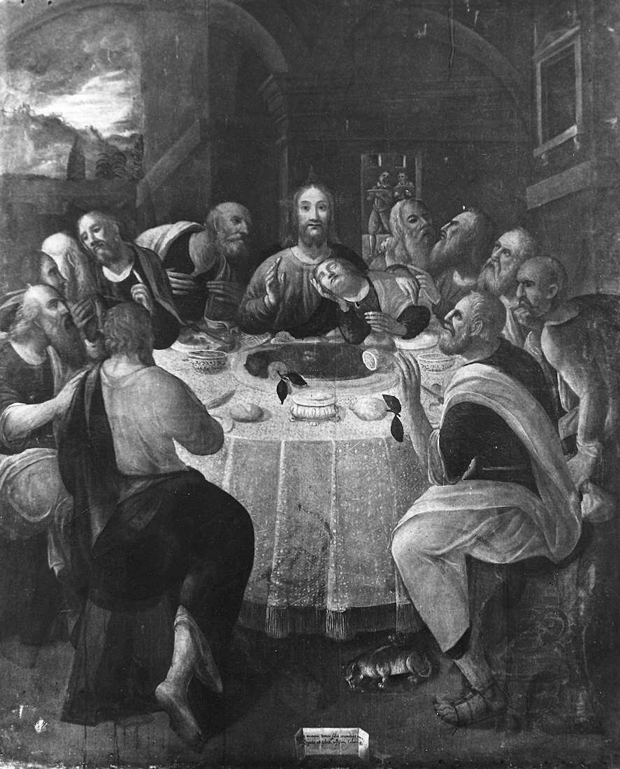 ultima cena (dipinto) - ambito emiliano-lombardo (?) (sec. XVII)
