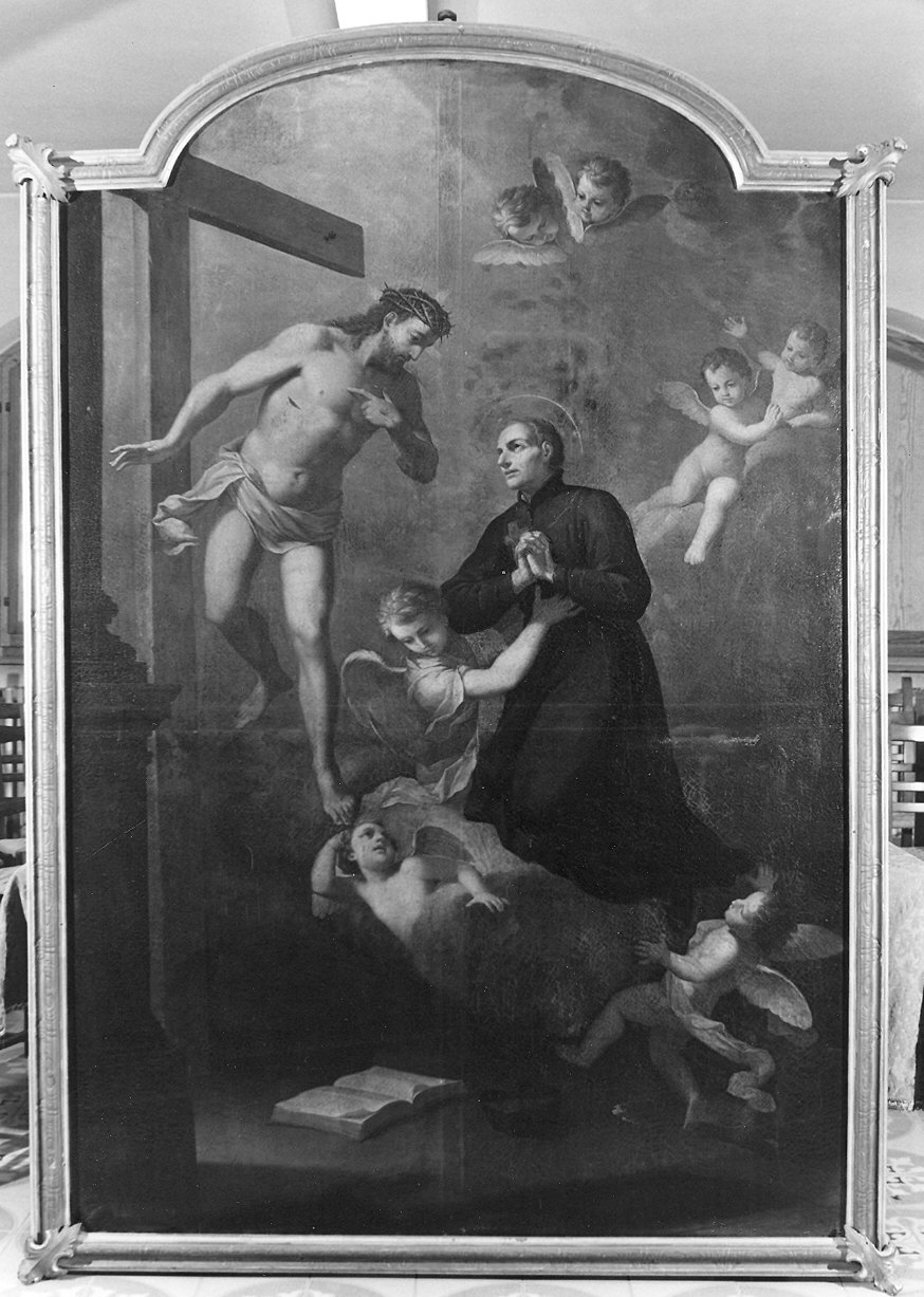 San Camillo de Lellis adora Gesù (dipinto) di De Battaglini Carlo Siro (sec. XVIII)