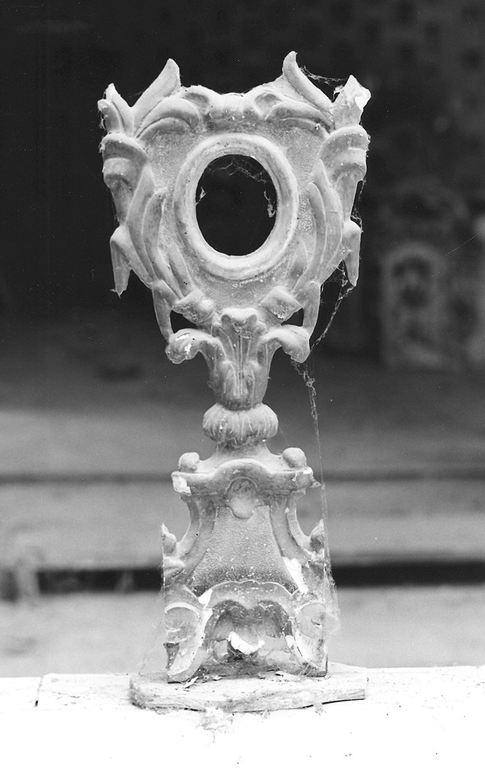 reliquiario - a ostensorio, serie - ambito piacentino (seconda metà sec. XVIII)