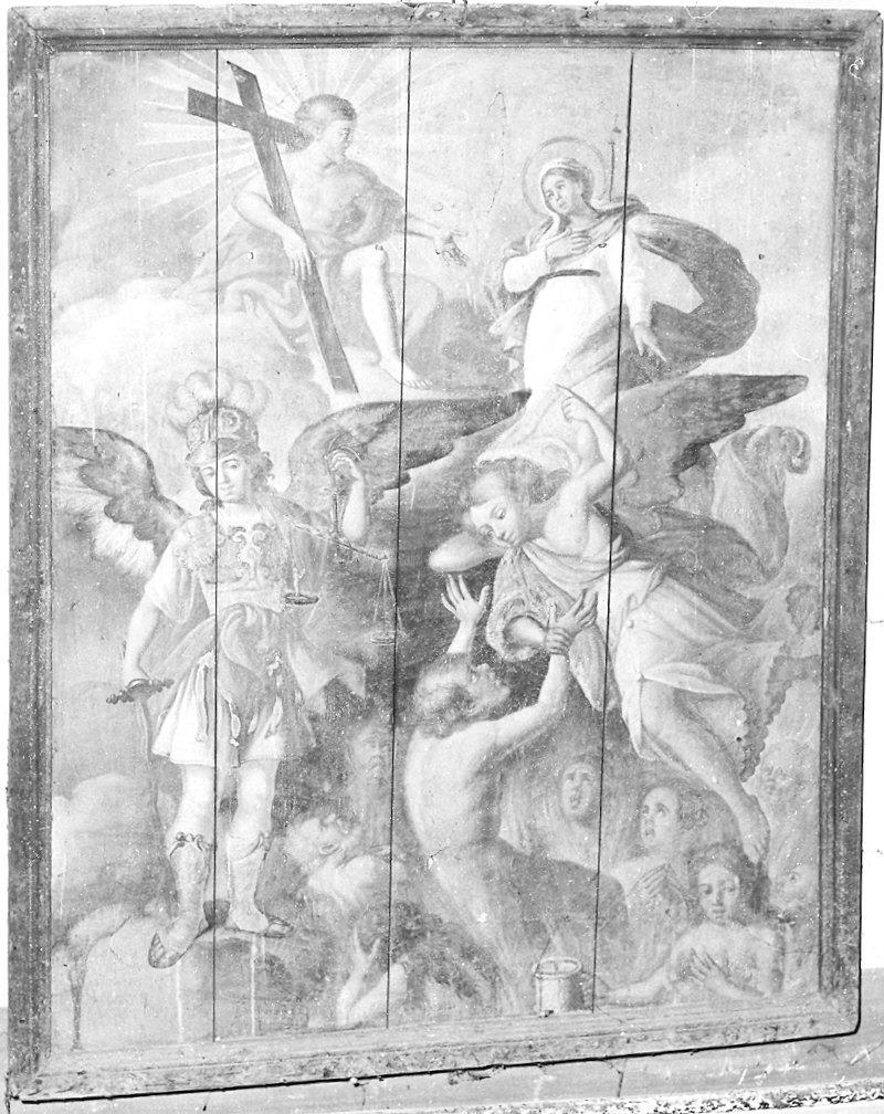 Madonna e Cristo che intercedono (dipinto) - ambito emiliano (inizio sec. XIX)