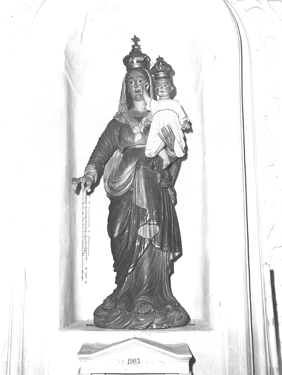 Madonna del Rosario (statua) - ambito piacentino (sec. XIX)