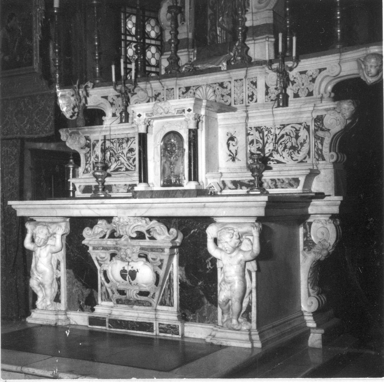 altare maggiore - ambito ligure (sec. XVII, sec. XIX)
