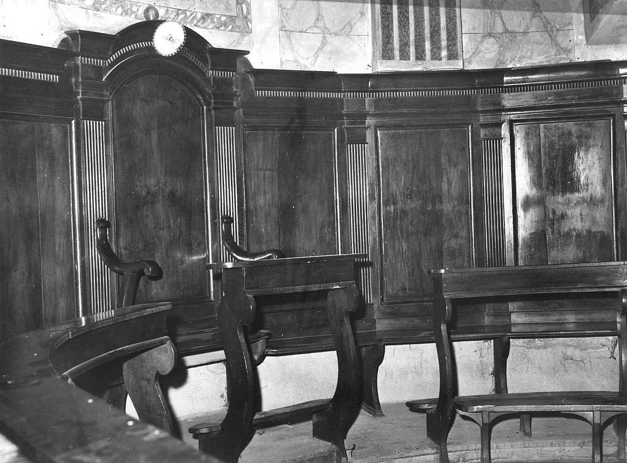 stalli del coro, insieme - ambito parmense (sec. XIX)