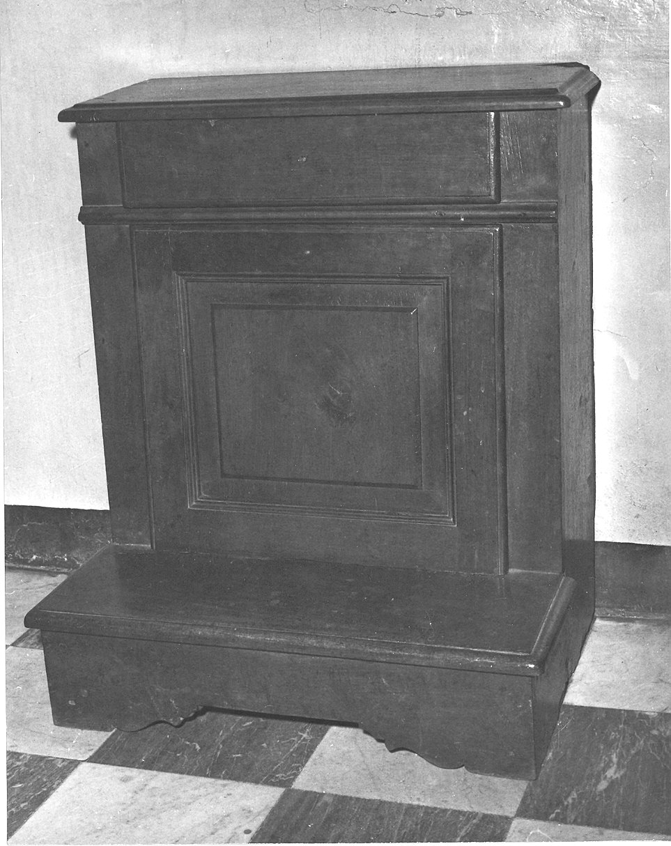 inginocchiatoio - ambito parmense (seconda metà sec. XIX)