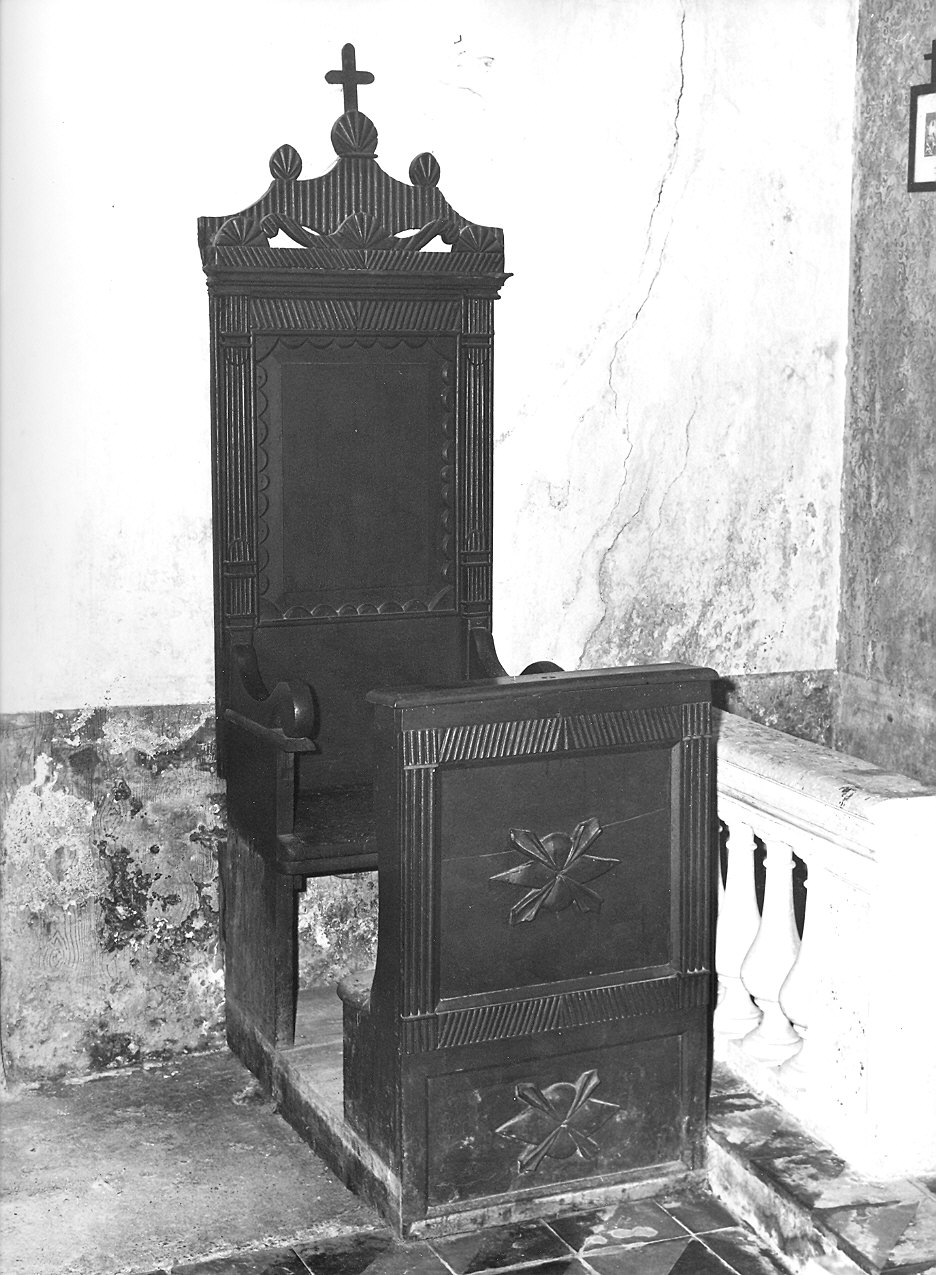 stallo del celebrante - ambito parmense (seconda metà sec. XIX)