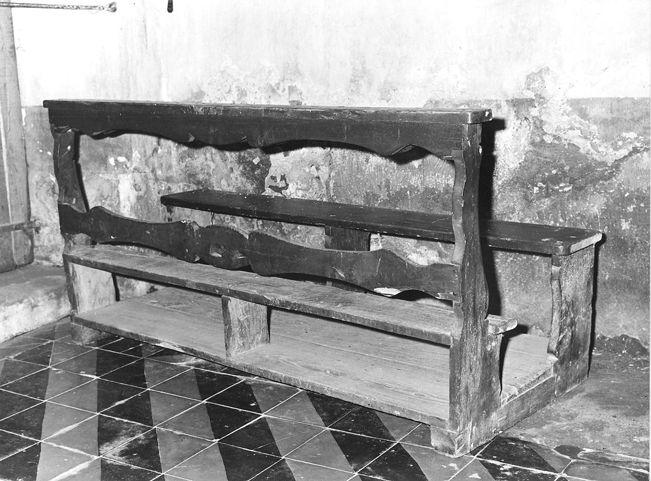 banco da chiesa, coppia - ambito parmense (primo quarto sec. XIX)