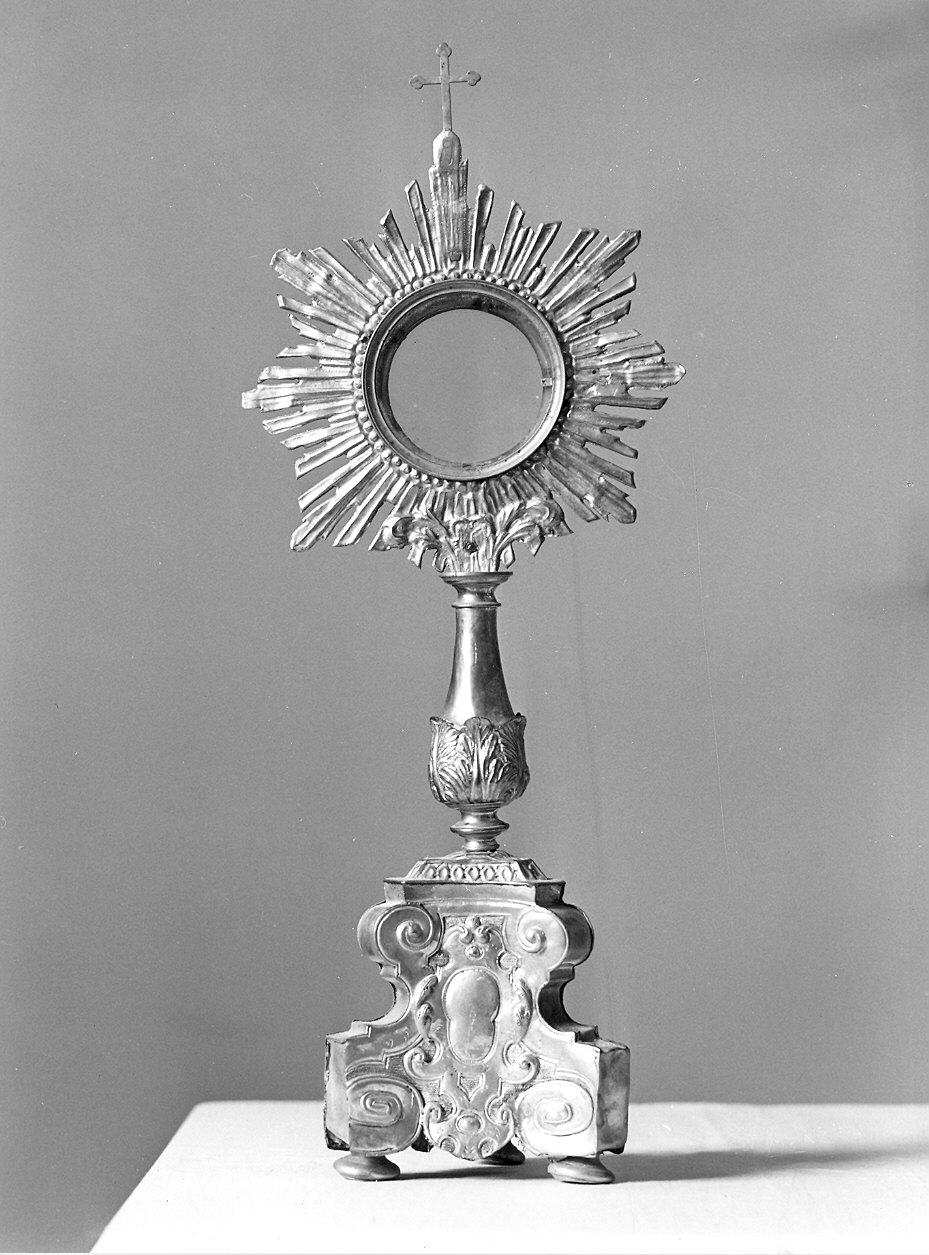 ostensorio - a raggiera - ambito piacentino (fine sec. XVIII, sec. XIX)