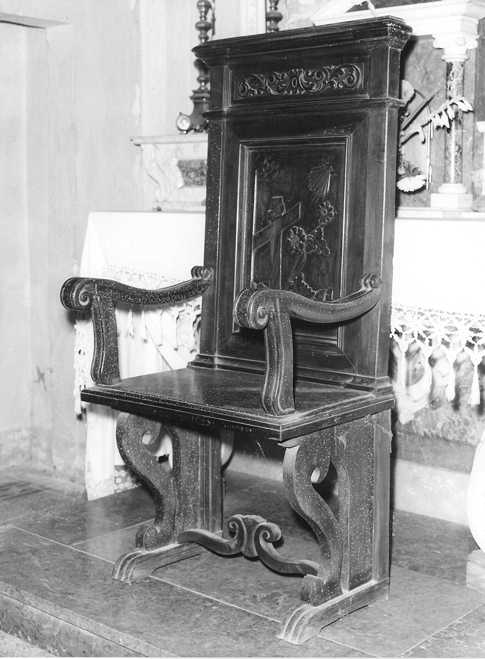 stallo del celebrante - ambito piacentino (fine sec. XIX)