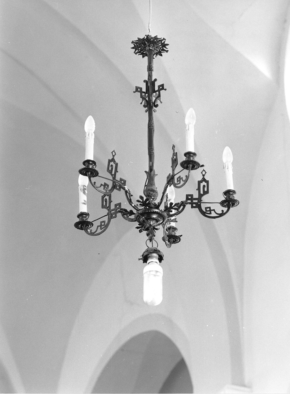 lampadario da chiesa - ambito piacentino (prima metà sec. XX)