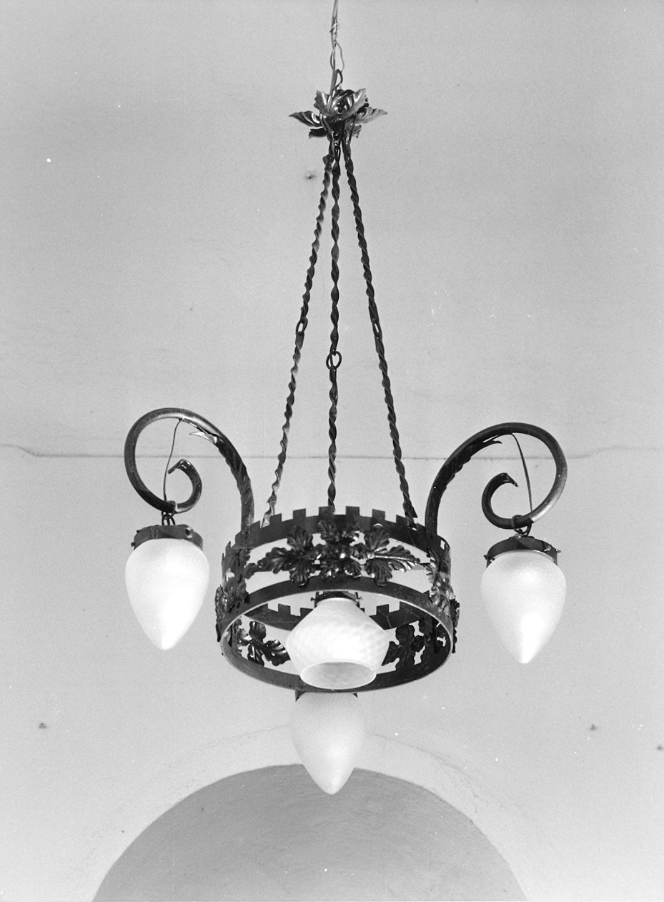 lampadario da chiesa - ambito piacentino (prima metà sec. XX)