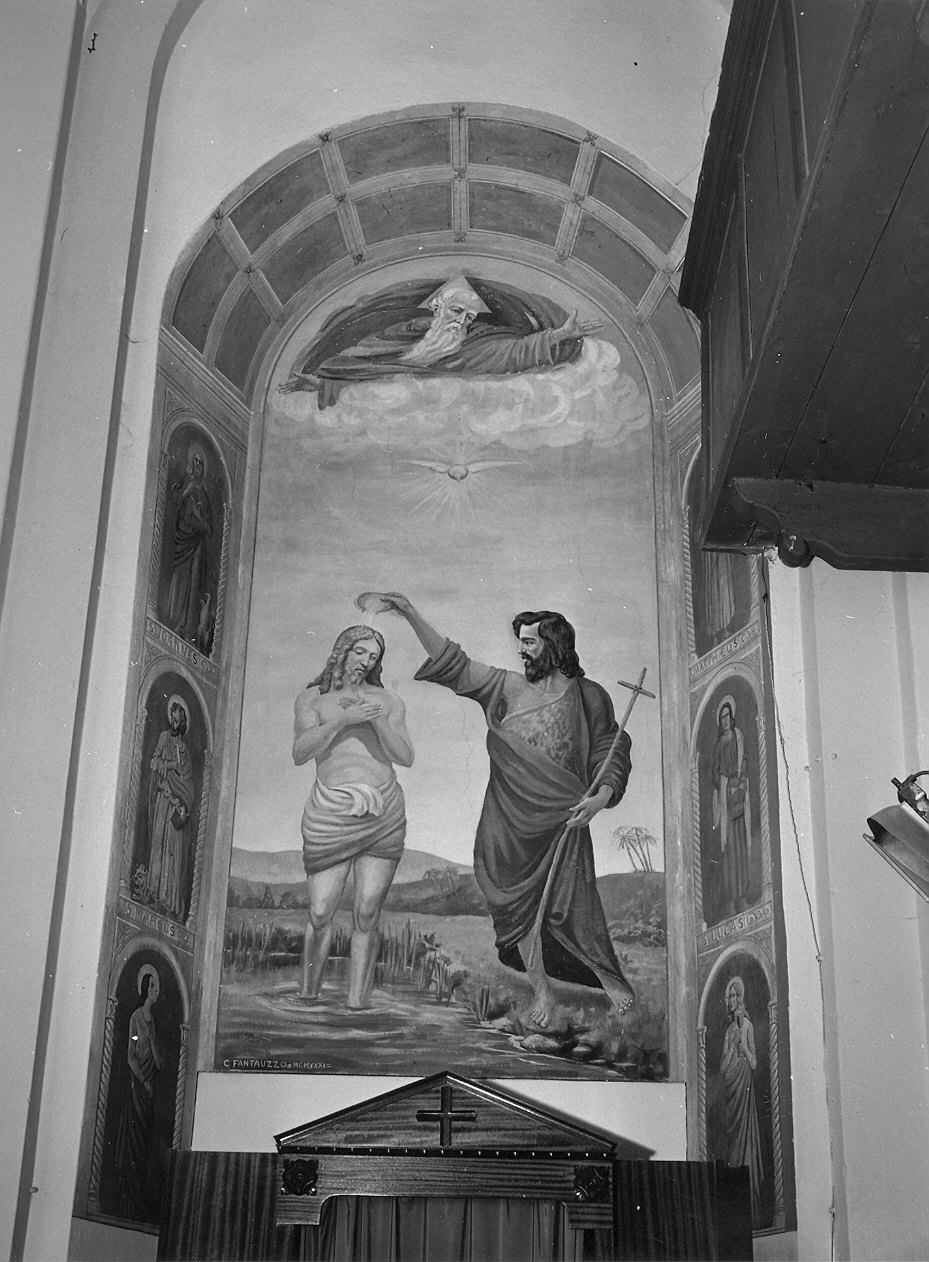Battesimo di Cristo (dipinto) di Fantauzzo Giuseppe (sec. XX)